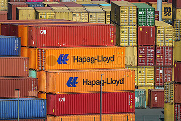 Hafen Duisburg  intermodales Containerterminal  Ruhrgebiet  Nordrhein-Westfalen  Deutschland