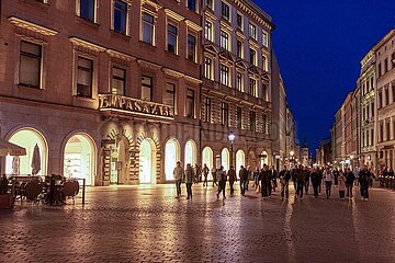 Abendstimmung in der Altstadt von Krakau