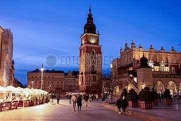 Abendstimmung in der Altstadt von Krakau