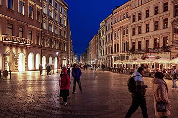 Abendstimmung in der Altstadt von Krakau