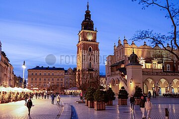 Abendstimmung in der Altstadt von Krakau