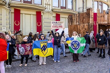 Gedenkveranstaltung für die Soldaten von Asovstal / Mariupol in Odessa.