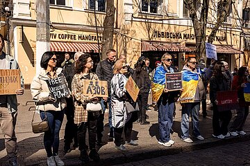 Gedenkveranstaltung für die Soldaten von Asovstal / Mariupol in Odessa.