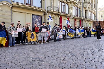 Gedenkveranstaltung für die Soldaten von Asovstal / Mariupol in Odessa.