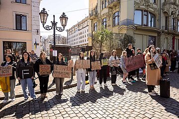 Gedenkveranstaltung für die Soldaten von Asovstal / Mariupol in Odessa.