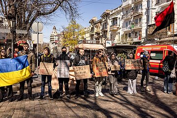Gedenkveranstaltung für die Soldaten von Asovstal / Mariupol in Odessa.