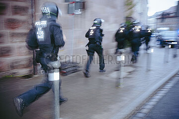 Proteste gegen die Demo des Team Menschrechte in Nürnberg