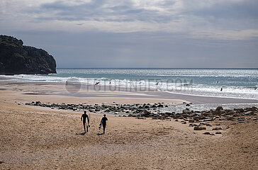 Surferstrand Praia do Zavial  Raposeira  Algarve  Portugal