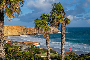 Kuestenlandschaft  Sagres  Algarve  Portugal