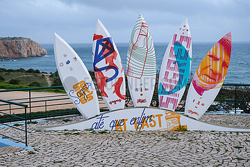 Surfbretter  Sagres  Algarve  Portugal