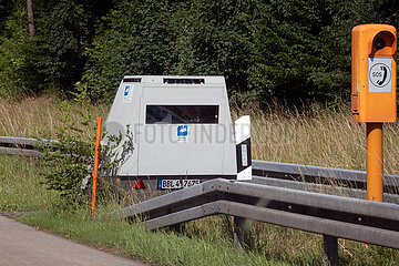 Rostock  Deutschland  mobile Radarfalle auf der A19