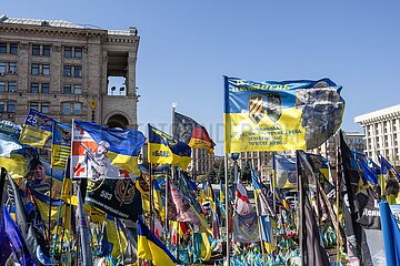 Gedenkort auf dem Maidan für die toten Soldaten des Krieges