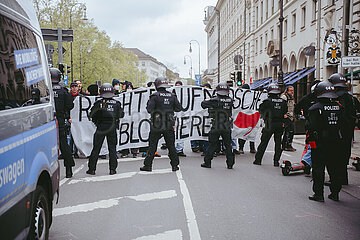 Proteste gegen den Aufmarsch von Gemeinsam für Deutschland in München