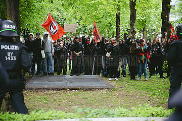 Proteste gegen den Aufmarsch von Gemeinsam für Deutschland in München