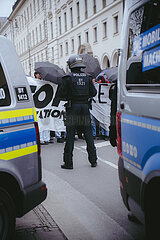 Proteste gegen den Aufmarsch von Gemeinsam für Deutschland in München