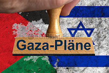 Symbolischer Stempel Gaza-Plaene