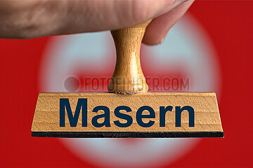 Symbolischer Stempel Masern