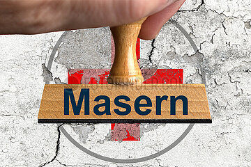 Symbolischer Stempel Masern